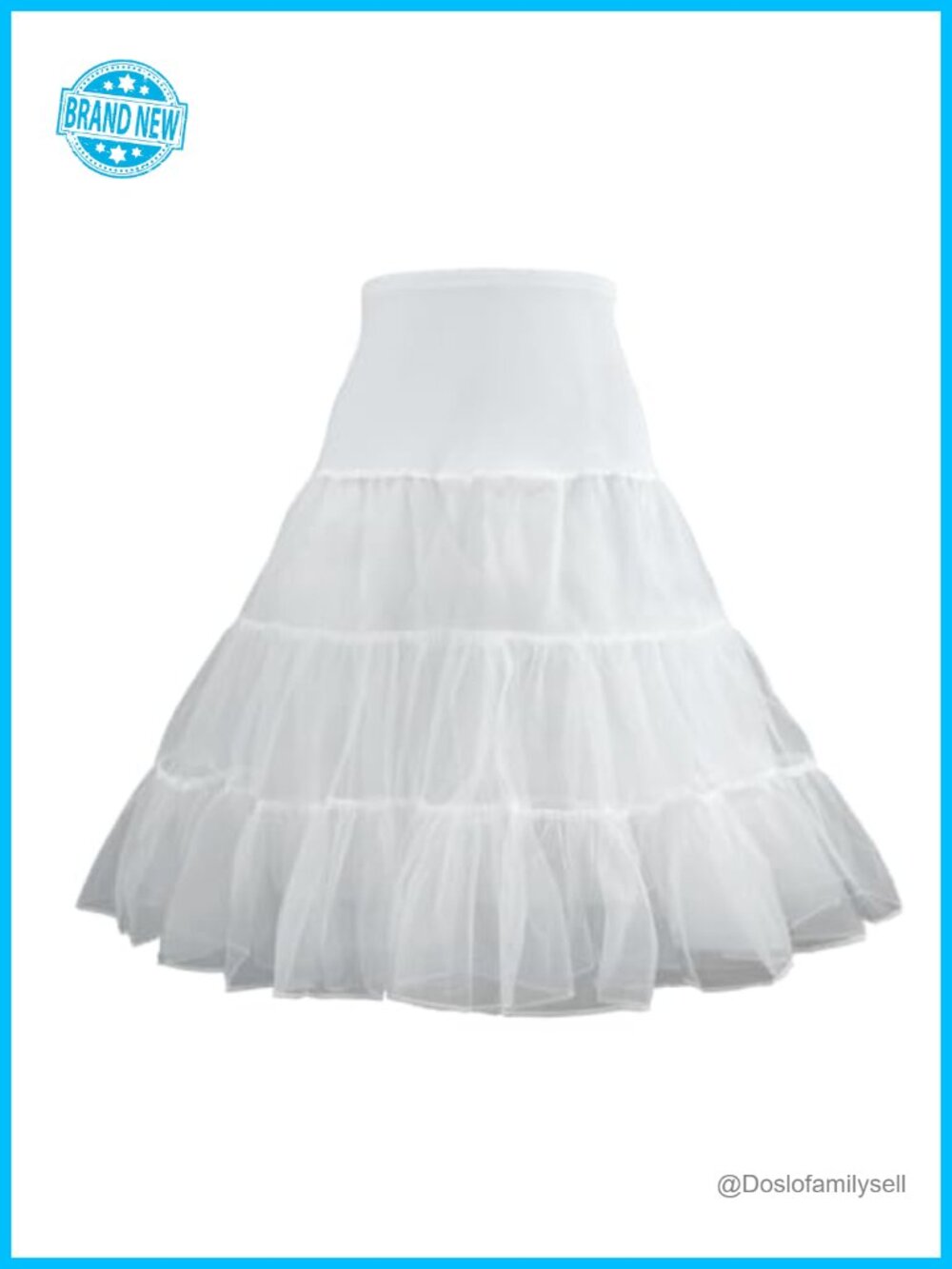 Vintage Petticoat Knee-Length Tulle Crinoline Half Slip